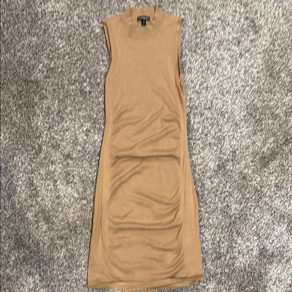 Sleeveless Tan Sweater Dress